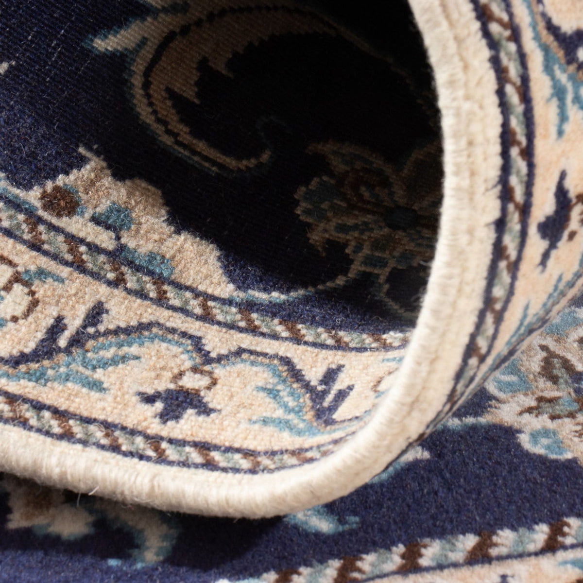 Dywan perski - Nain - 137 x 71 cm - ciemnoniebieski