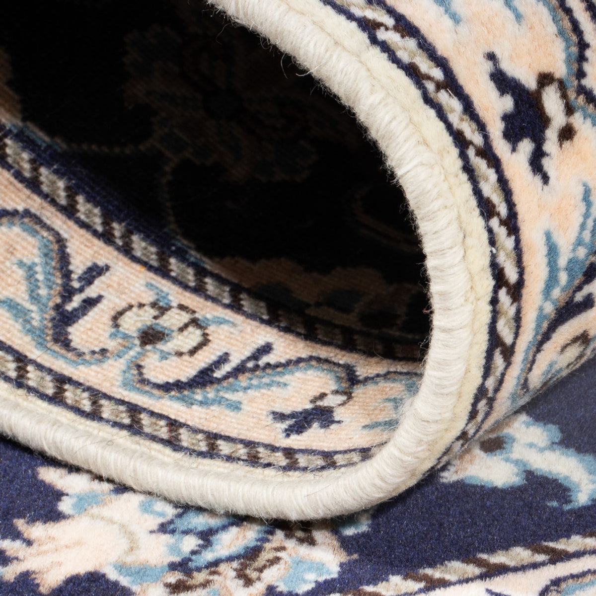 Dywan perski - Nain - 134 x 67 cm - ciemnoniebieski