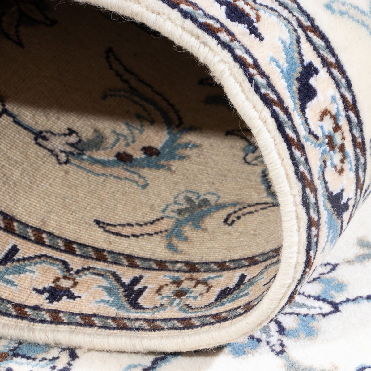 Biegacz Dywan perski - Nain - 184 x 76 cm - kremowy