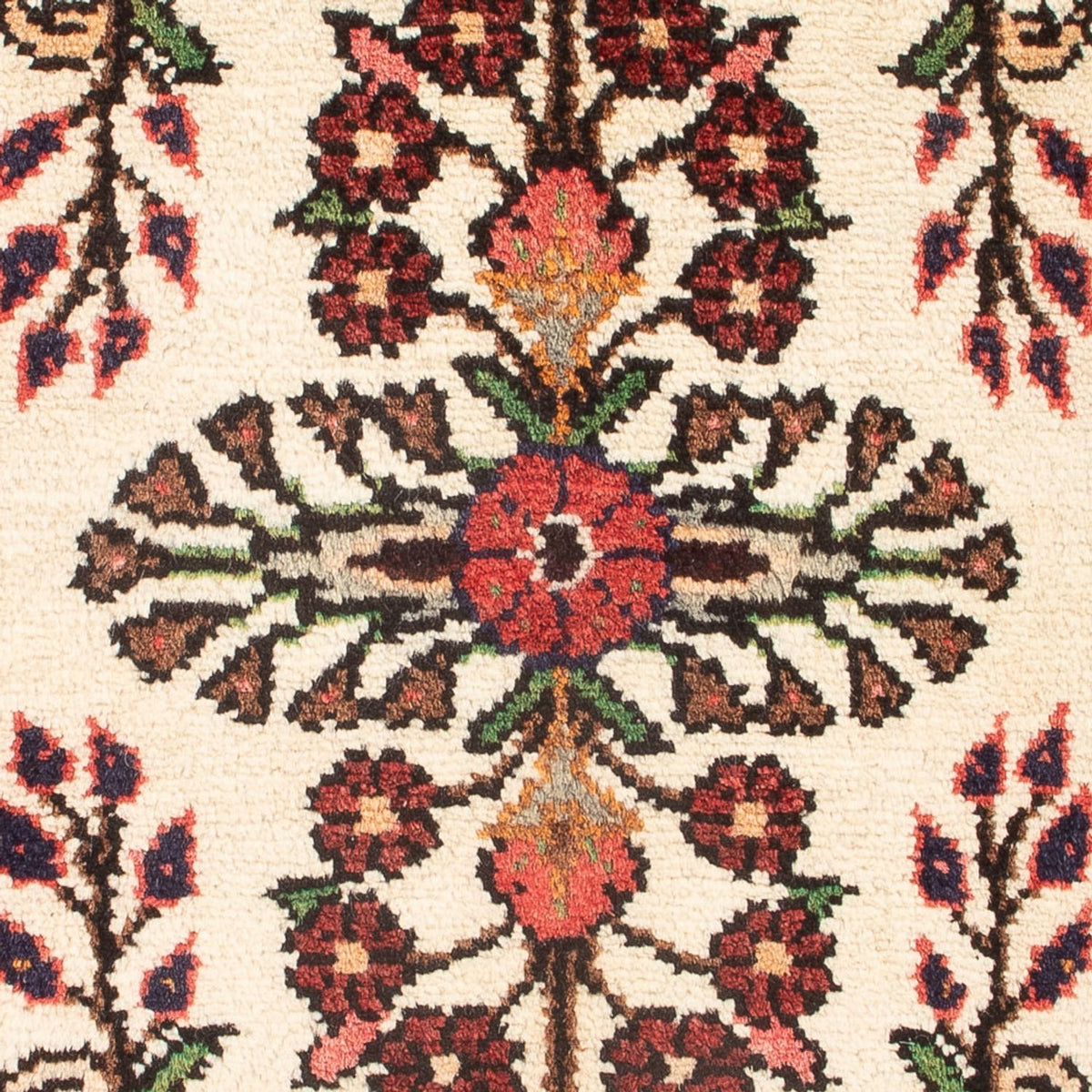 Perski dywan - Nomadyczny - 68 x 52 cm - kremowy