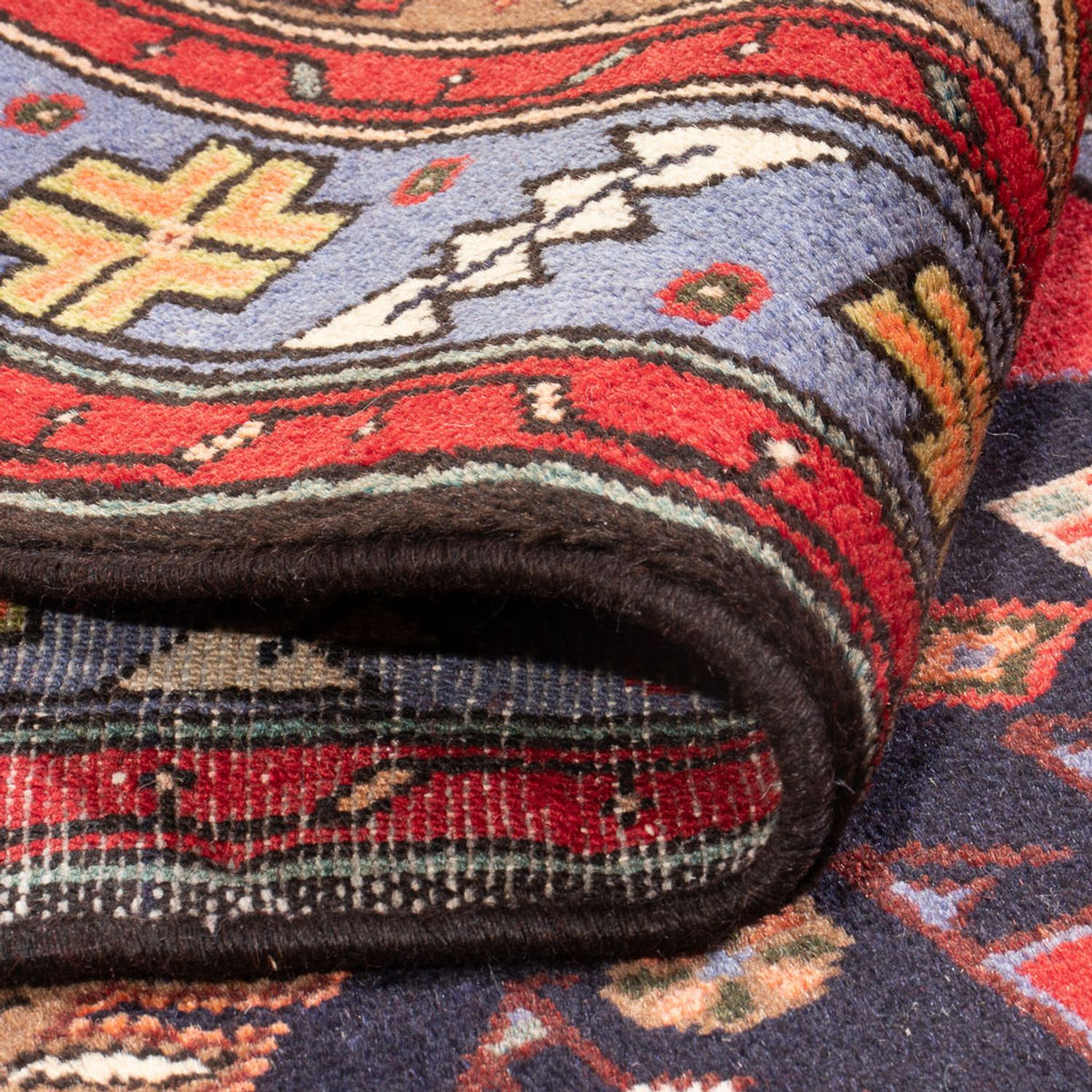 Perski dywan - Nomadyczny - 161 x 110 cm - ciemnoniebieski