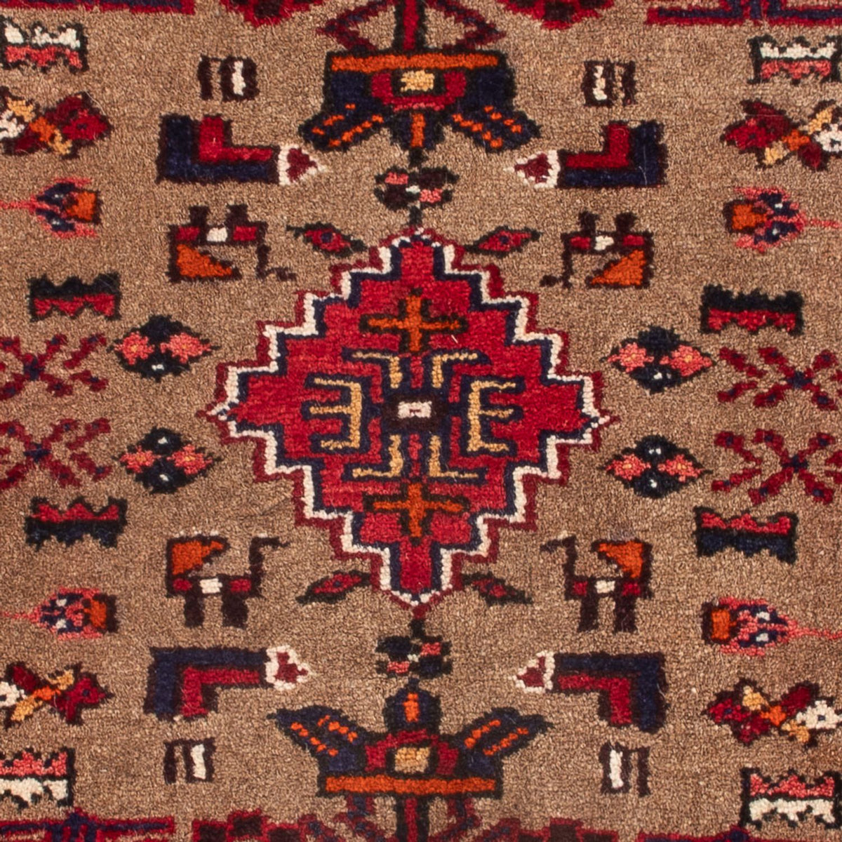 Perski dywan - Nomadyczny - 72 x 47 cm - brązowy