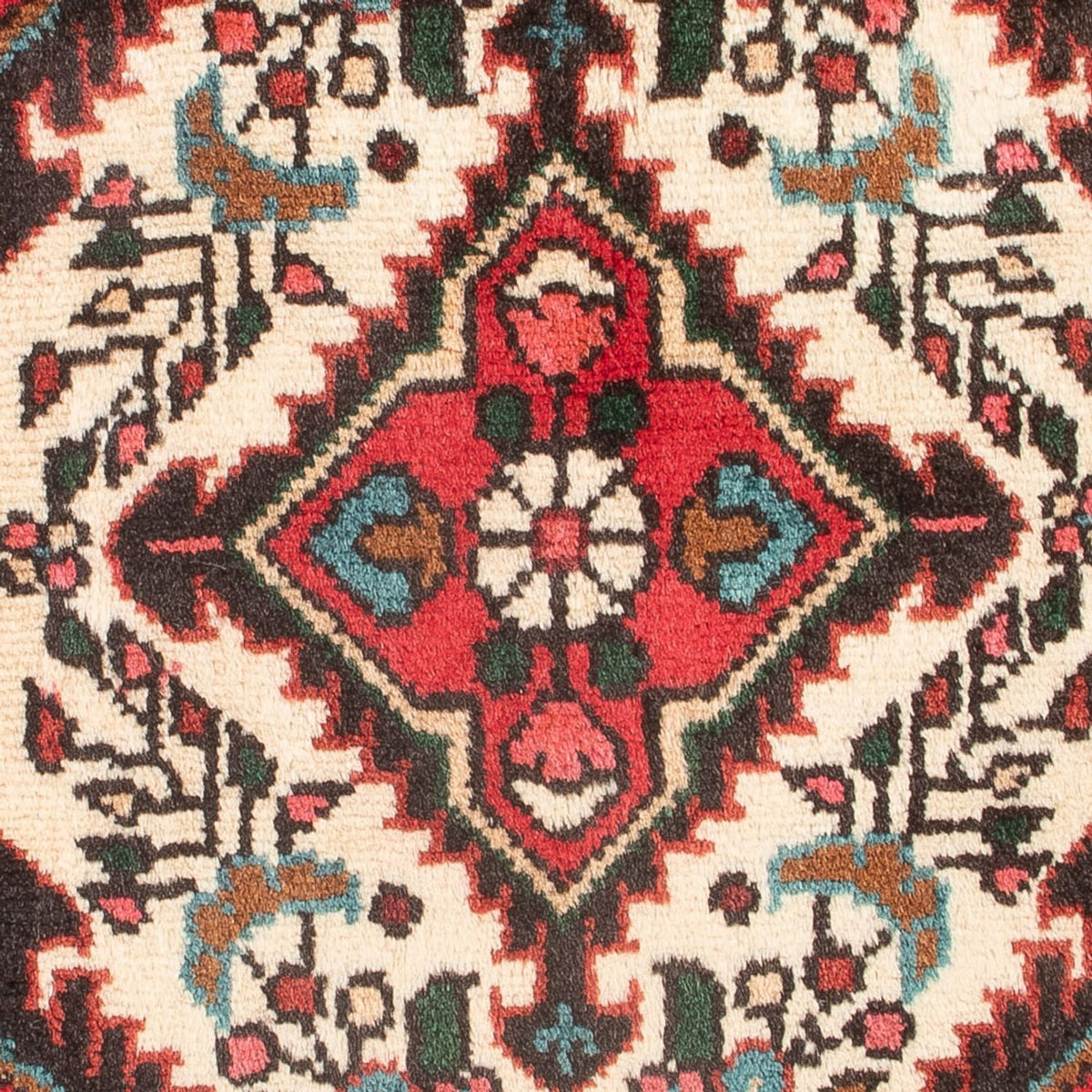 Perski dywan - Nomadyczny - 64 x 47 cm - kremowy