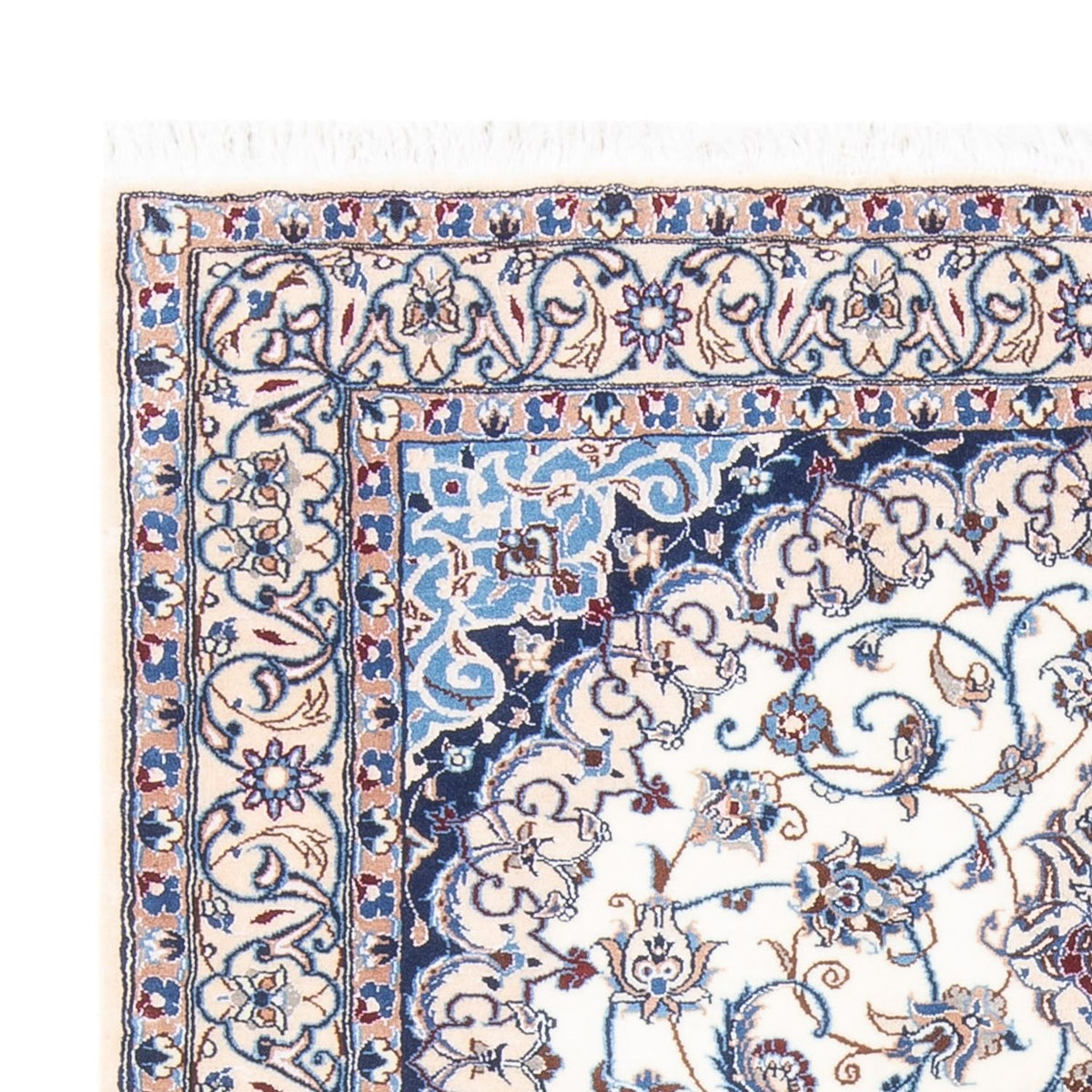 Dywan perski - Nain - Królewski - 197 x 130 cm - kremowy