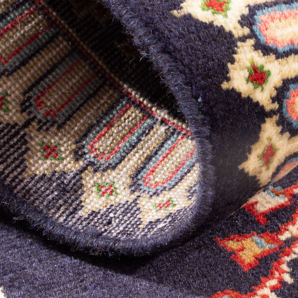 Dywan perski - Keshan - 128 x 64 cm - ciemnoniebieski