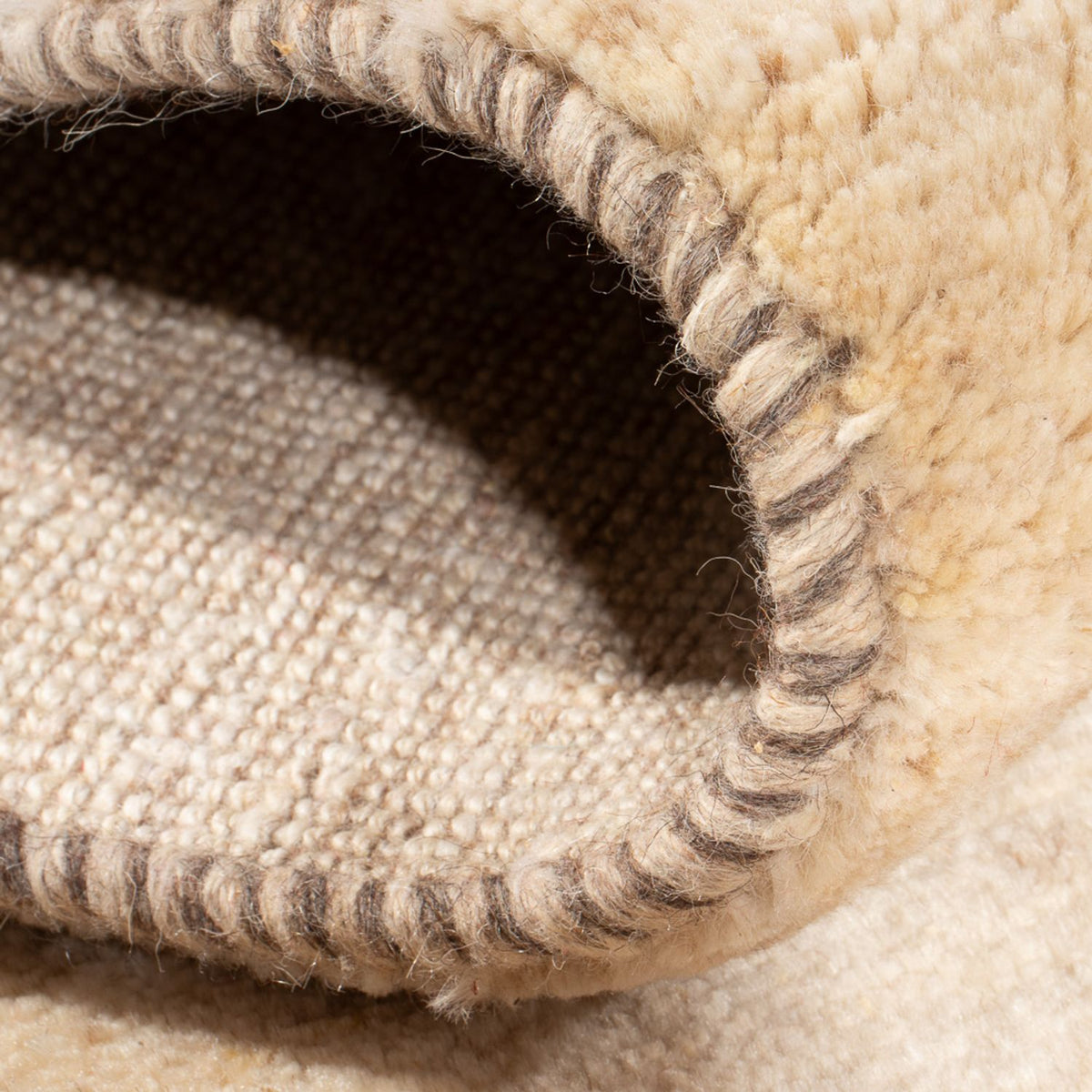 Biegacz Dywan Gabbeh - perski - 160 x 74 cm - kremowy