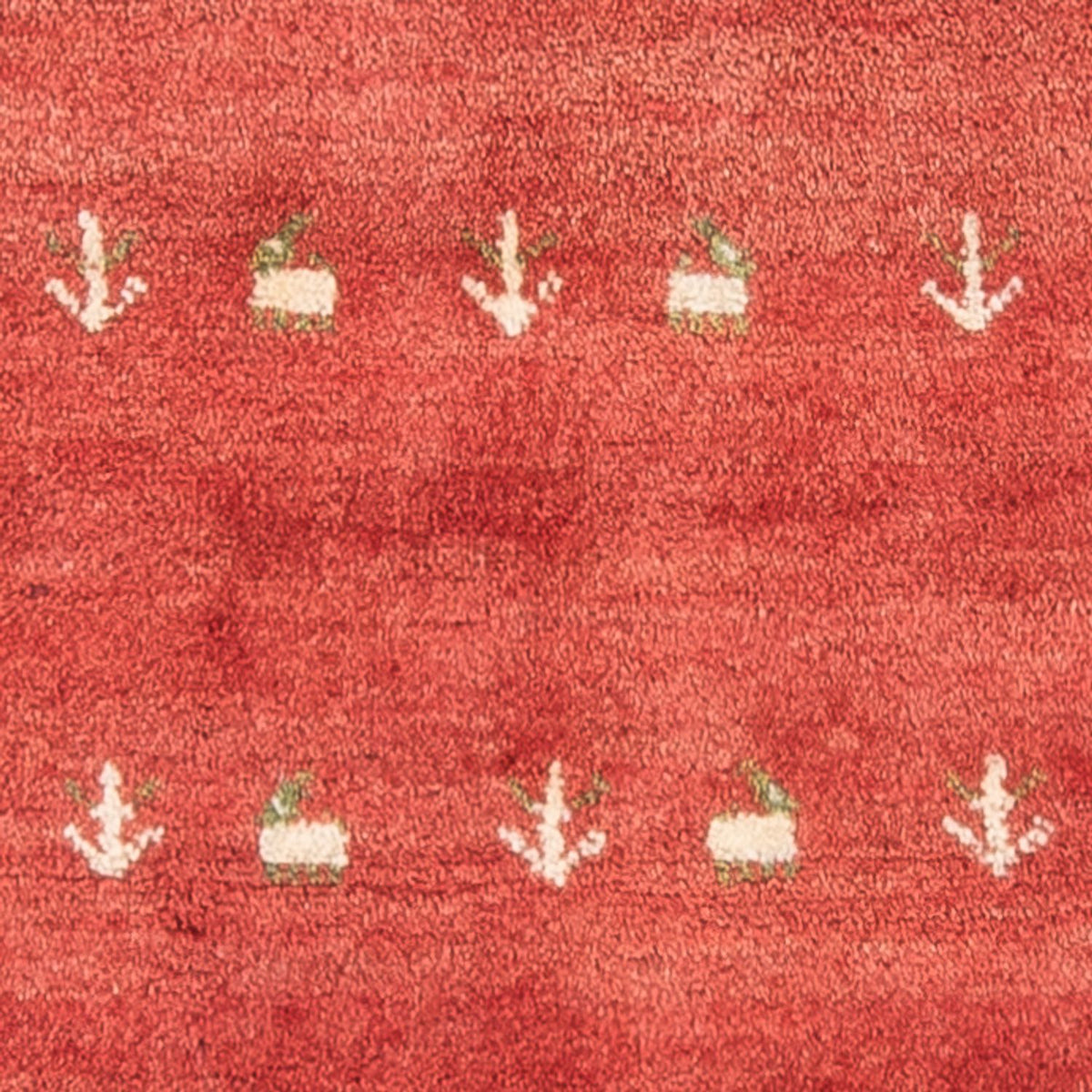 Dywan Gabbeh - perski - 123 x 79 cm - czerwony