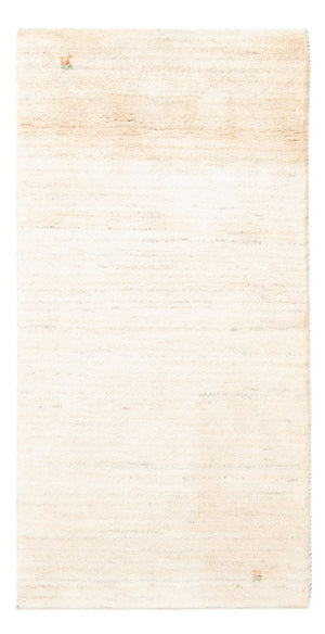 Dywan Gabbeh - perski - 144 x 71 cm - naturalna biel