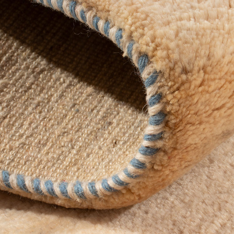 Dywan Gabbeh - perski - 144 x 71 cm - naturalna biel