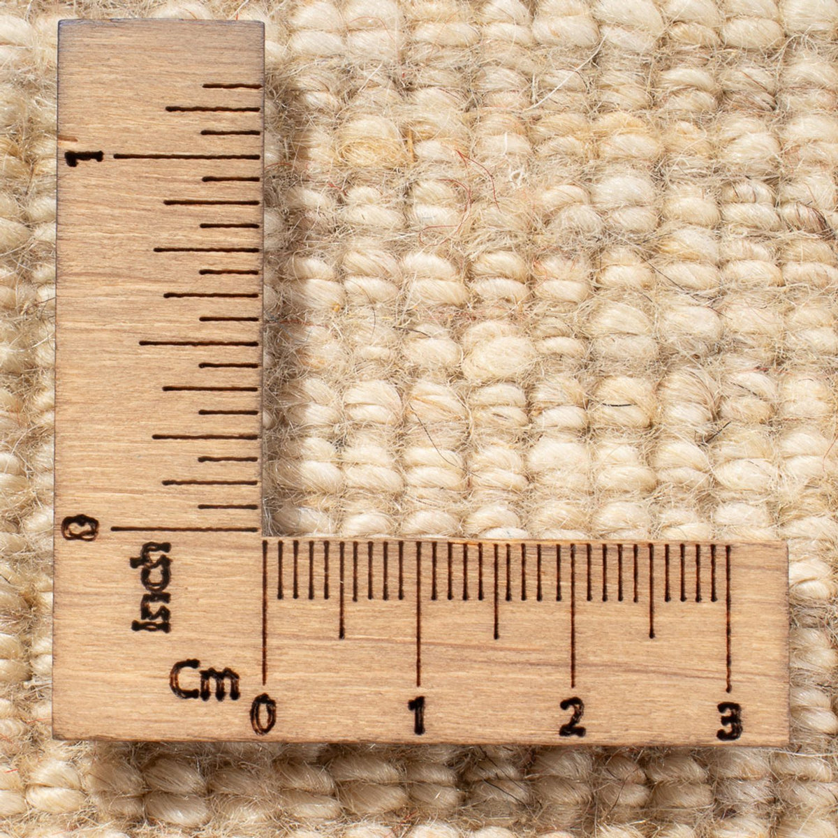 Dywan Gabbeh - perski - 144 x 71 cm - naturalna biel