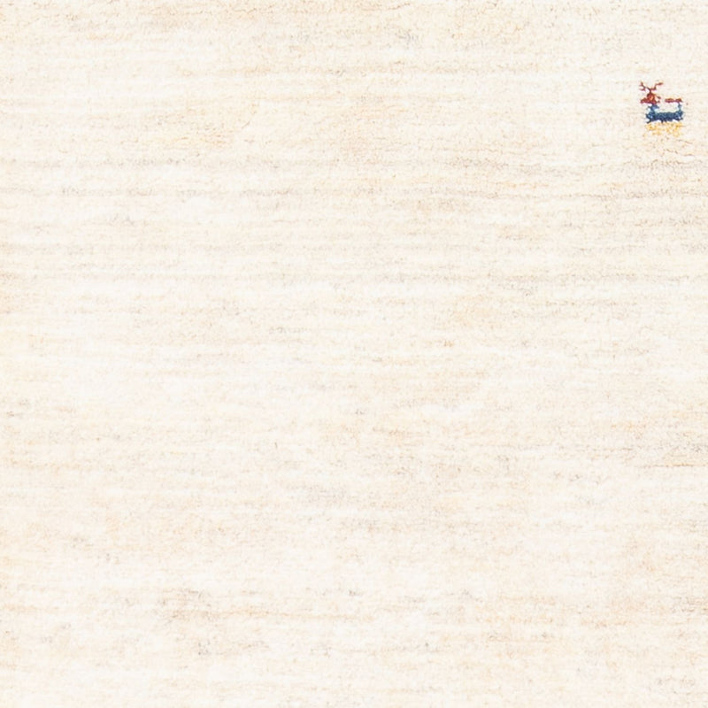 Biegacz Dywan Gabbeh - perski - 247 x 82 cm - naturalna biel