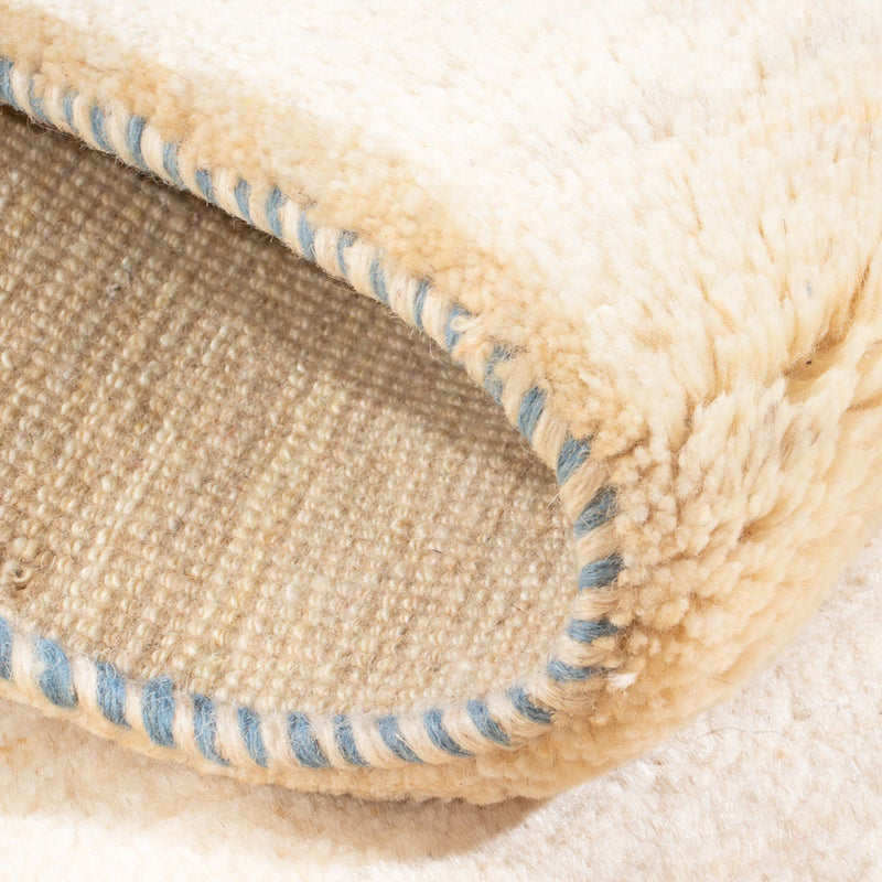 Biegacz Dywan Gabbeh - perski - 247 x 82 cm - naturalna biel