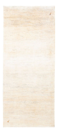 Biegacz Dywan Gabbeh - perski - 193 x 83 cm - naturalna biel
