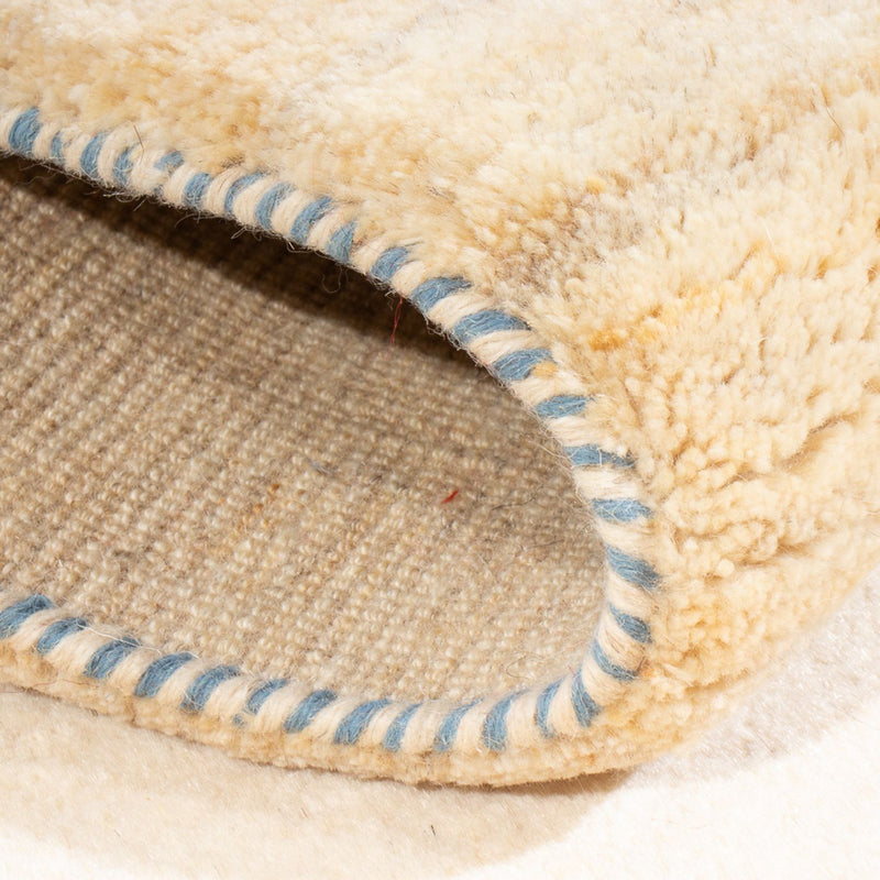 Biegacz Dywan Gabbeh - perski - 193 x 83 cm - naturalna biel