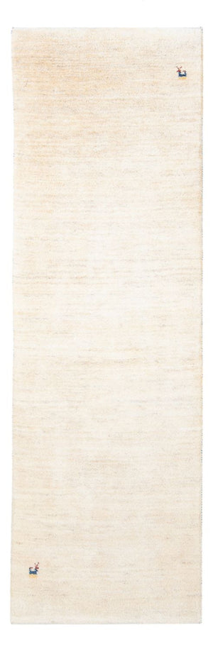 Biegacz Dywan Gabbeh - perski - 245 x 79 cm - naturalna biel