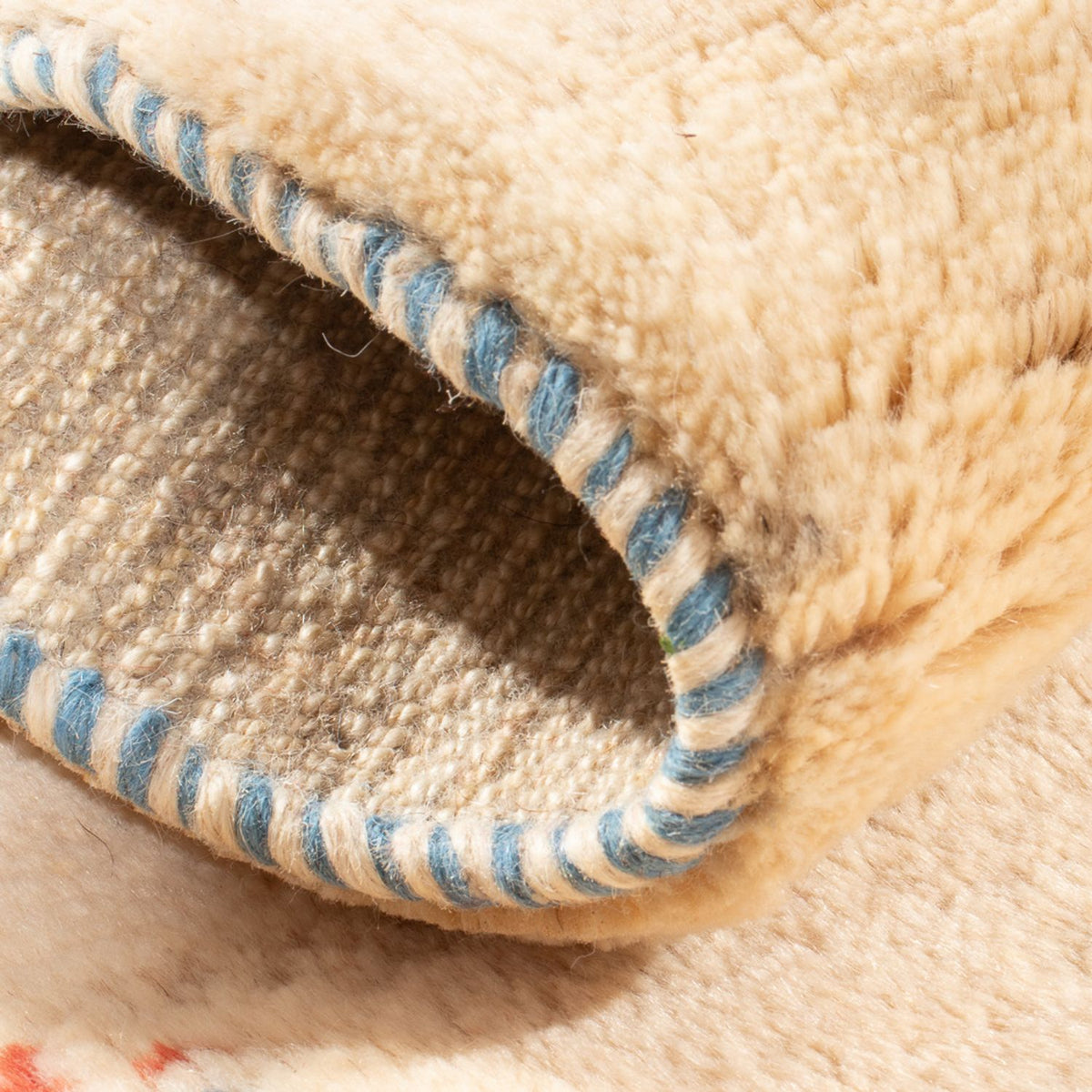 Dywan Gabbeh - perski - 88 x 60 cm - beżowy