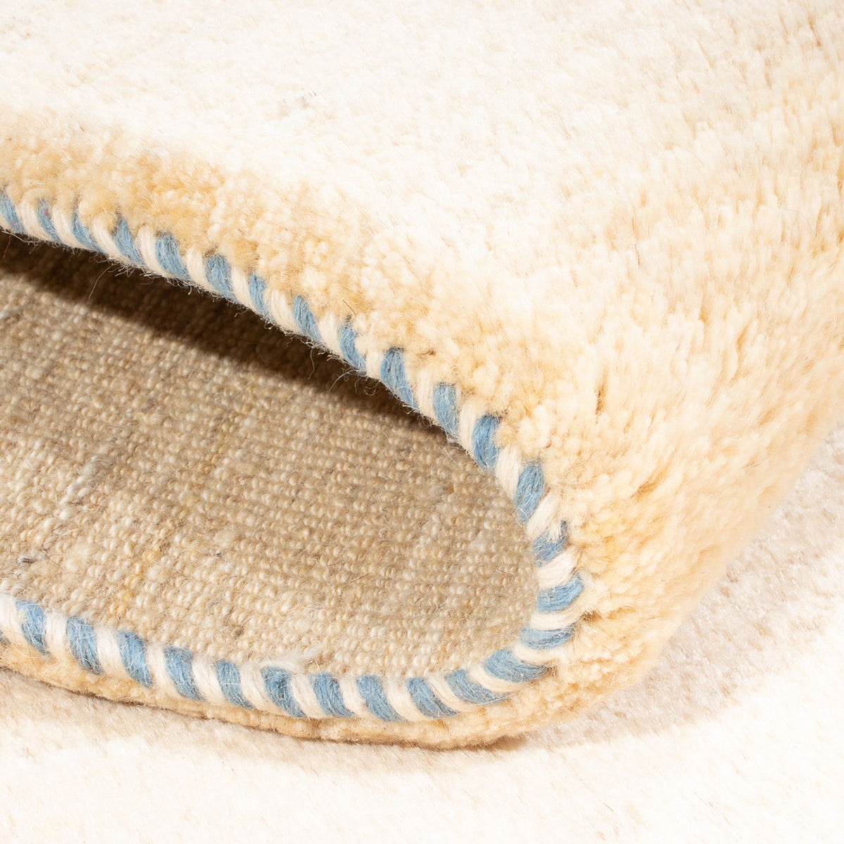 Dywan Gabbeh - perski - 150 x 97 cm - naturalna biel