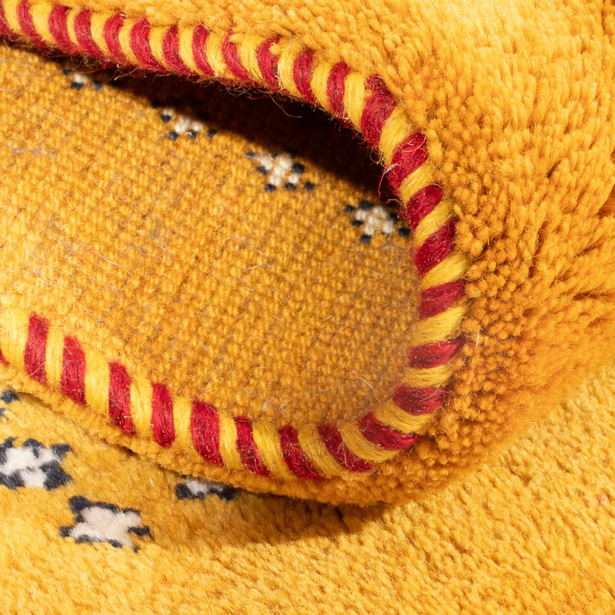 Dywan Gabbeh - perski - 84 x 62 cm - złoto