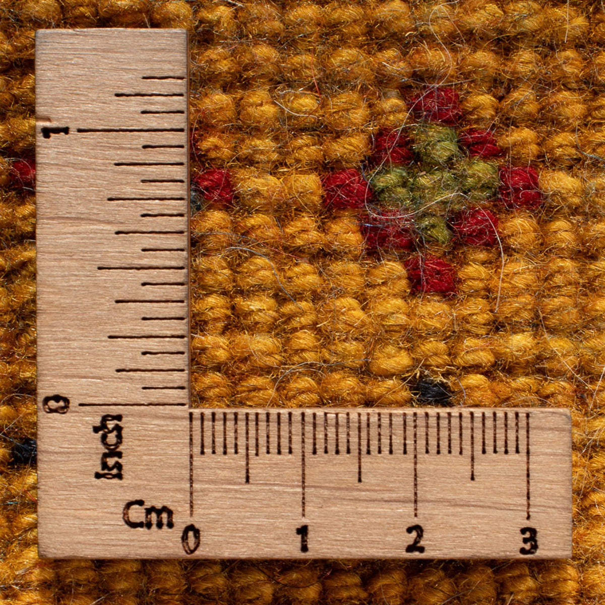 Dywan Gabbeh - perski - 84 x 62 cm - złoto