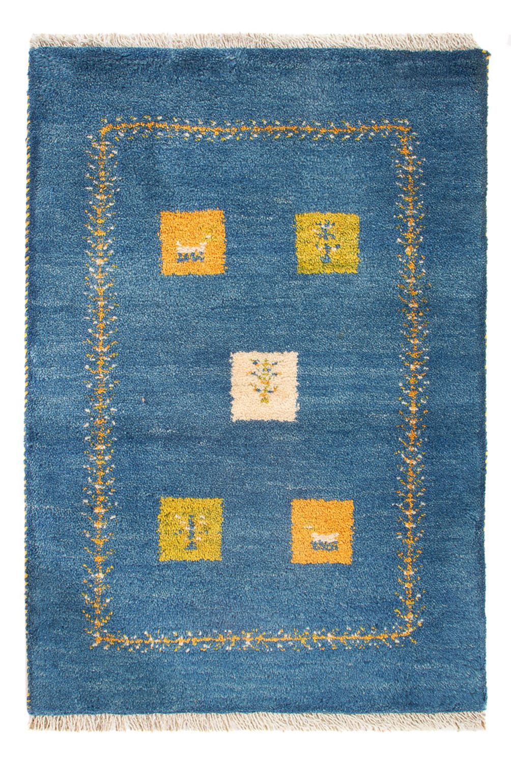 Dywan Gabbeh - perski - 89 x 59 cm - wielokolorowy