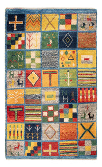 Dywan Gabbeh - perski - 98 x 61 cm - wielokolorowy