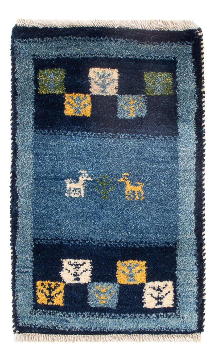 Dywan Gabbeh - perski - 60 x 40 cm - wielokolorowy