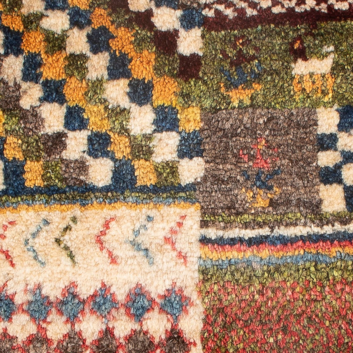 Dywan Gabbeh - perski - 60 x 40 cm - wielokolorowy