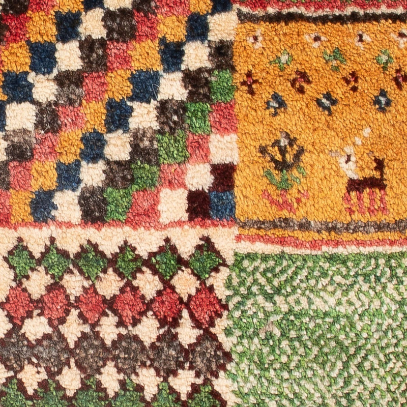 Dywan Gabbeh - perski - 60 x 40 cm - wielokolorowy