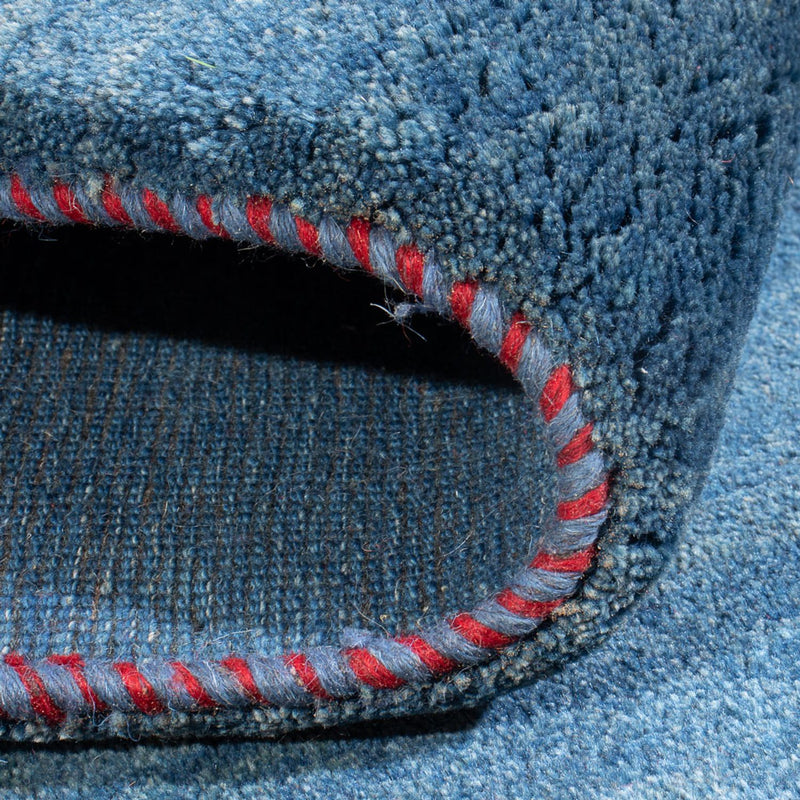 Dywan Gabbeh - perski - 195 x 151 cm - niebieski