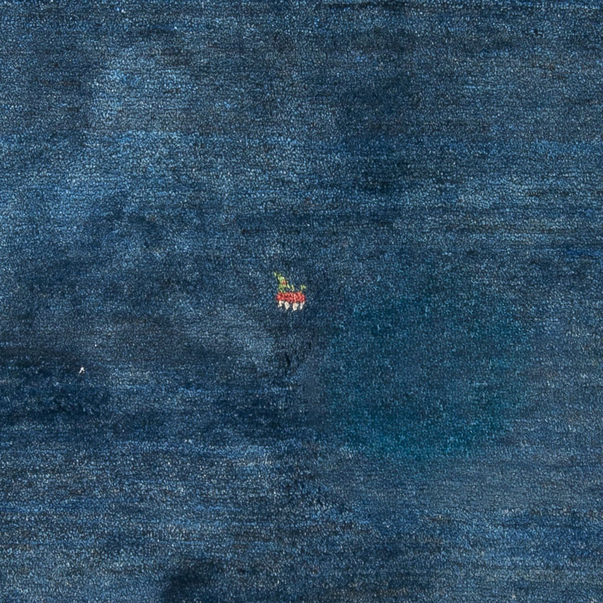 Dywan Gabbeh - perski - 201 x 151 cm - niebieski