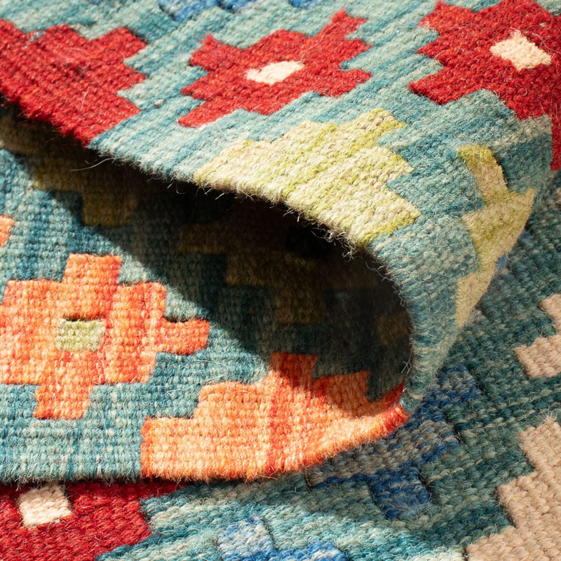 Dywan Kelim - Splash kwadratowy  - 88 x 90 cm - wielokolorowy