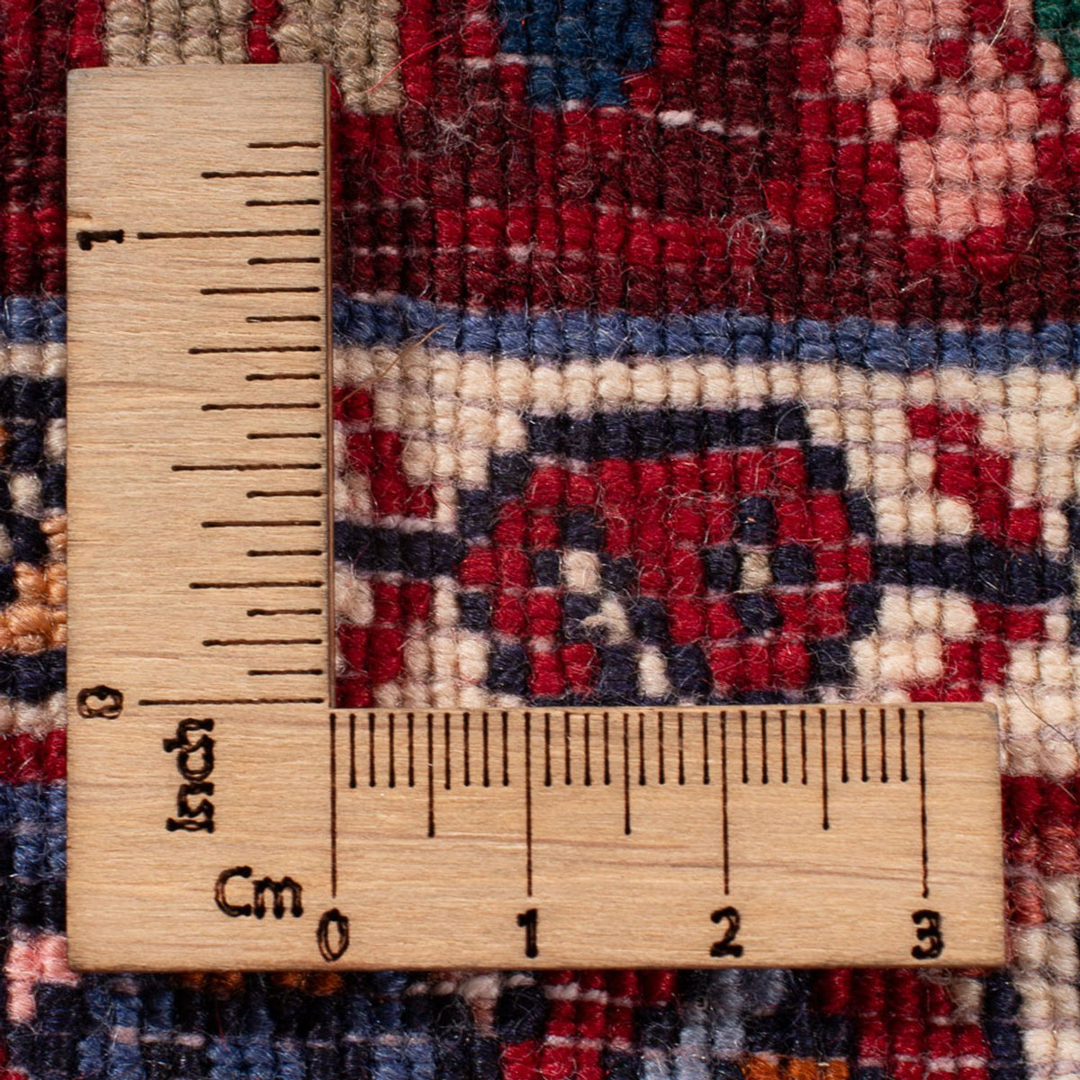 Dywan perski - Bijar - 80 x 52 cm - bordowa czerwień