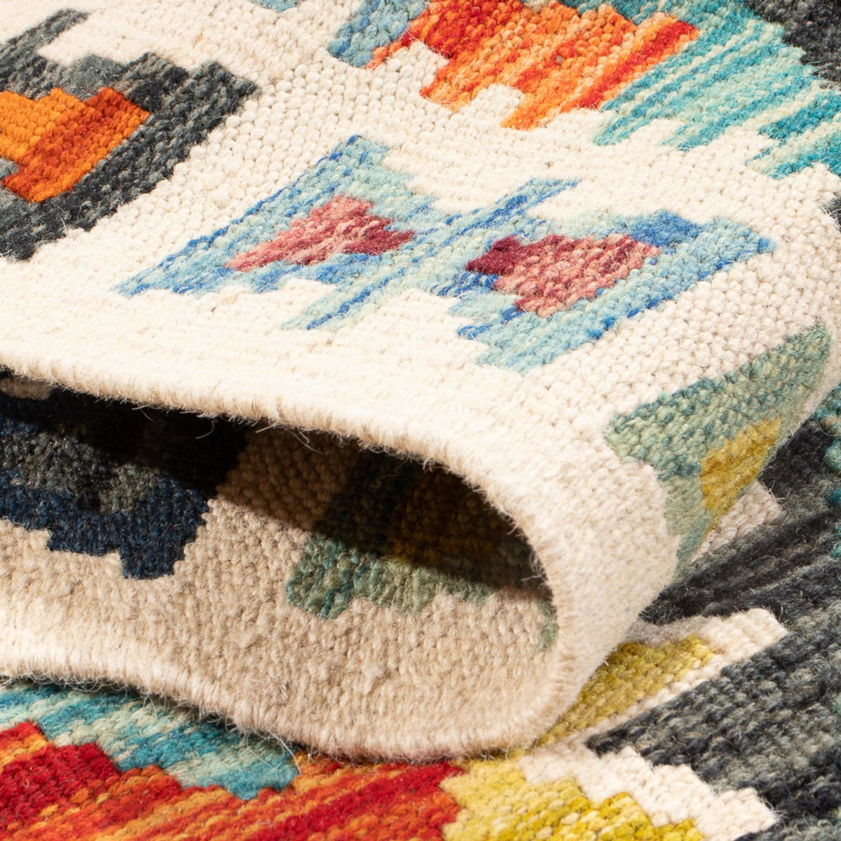 Biegacz Dywan Kelim - Splash - 281 x 80 cm - wielokolorowy