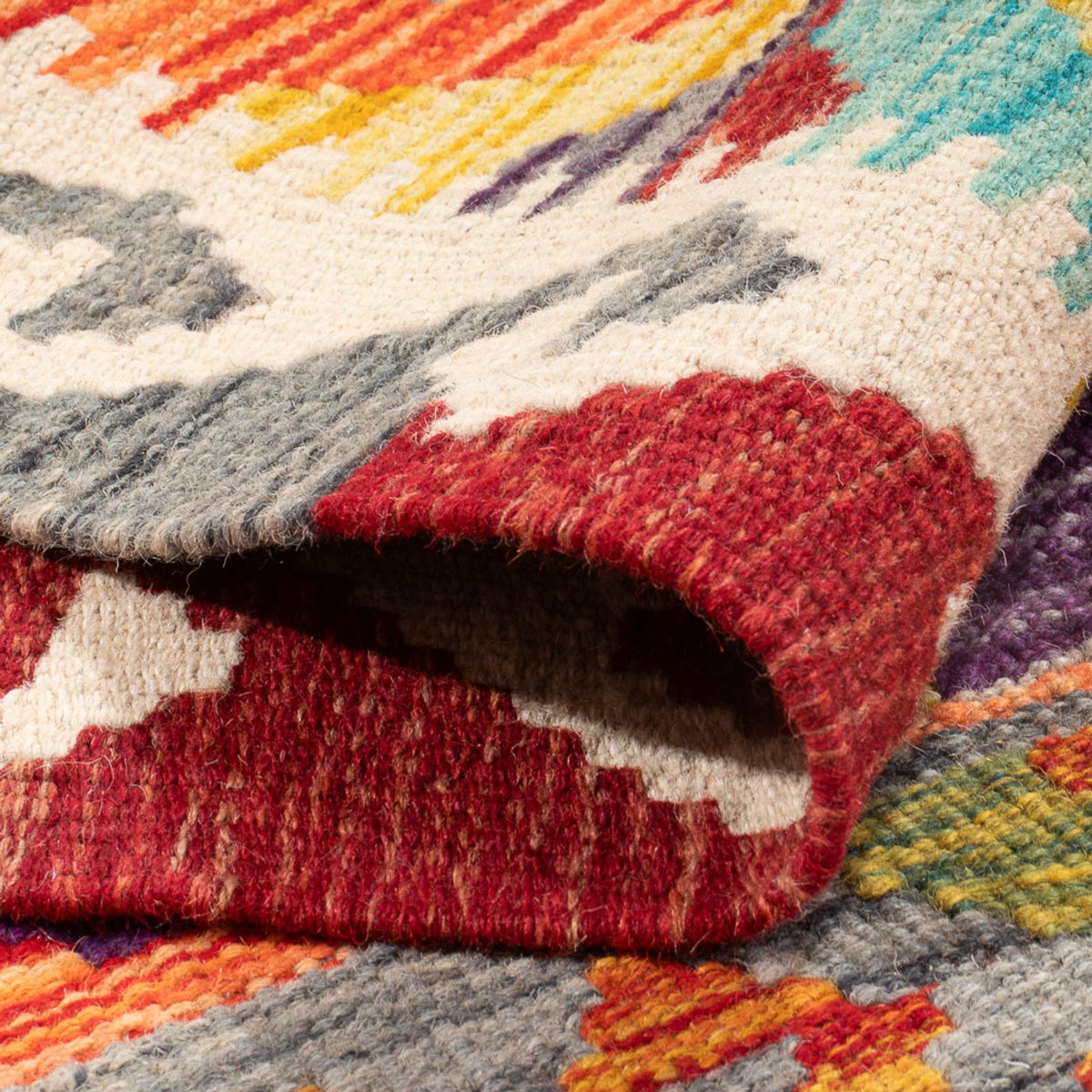 Biegacz Dywan Kelim - Splash - 294 x 82 cm - wielokolorowy