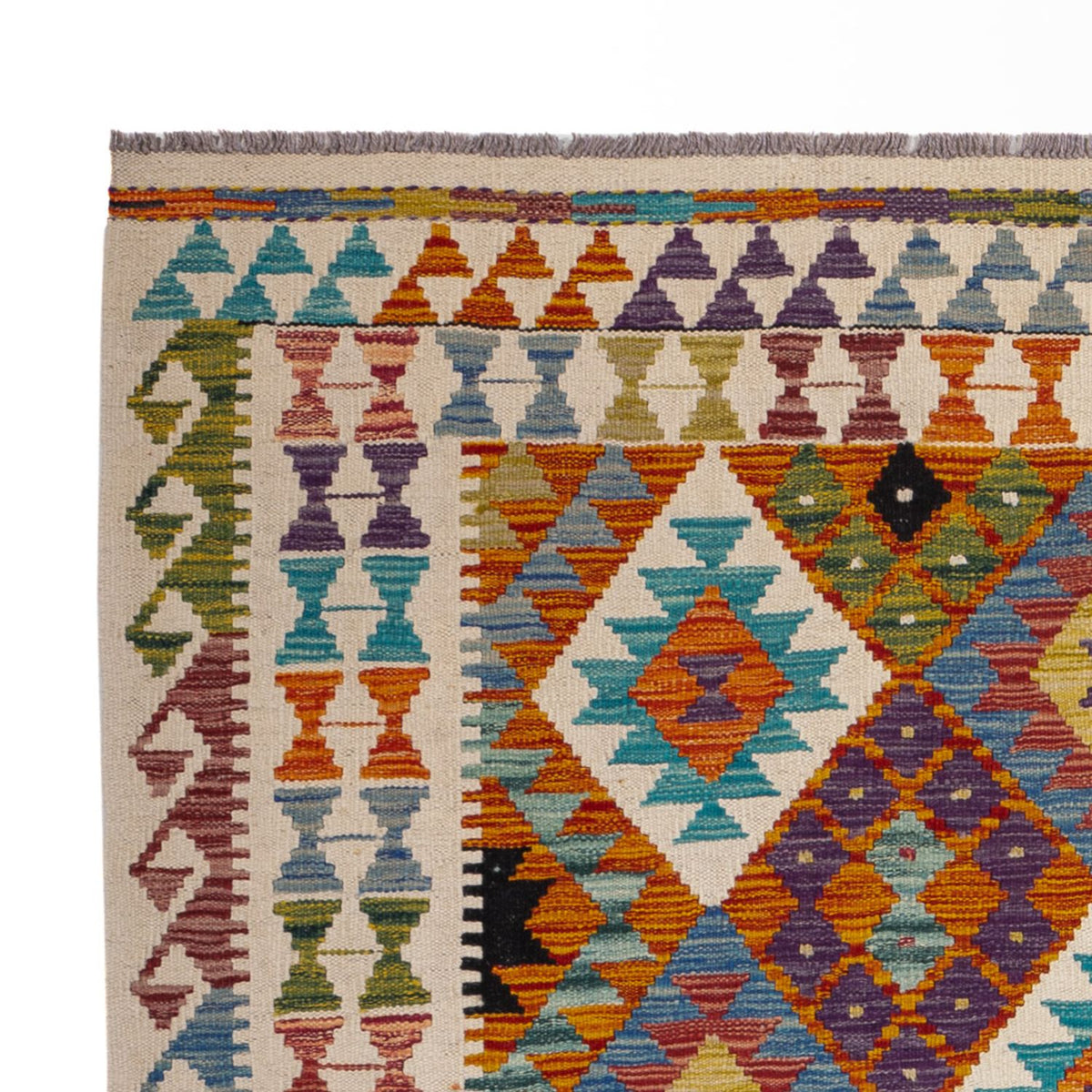 Dywan Kelim - Splash - 196 x 150 cm - wielokolorowy