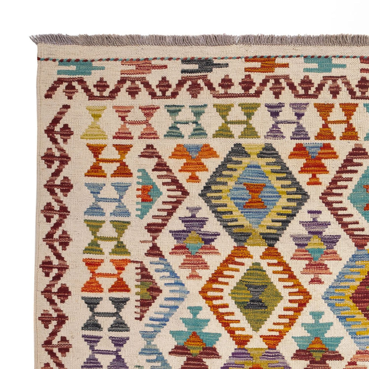 Dywan Kelim - Splash kwadratowy  - 154 x 143 cm - wielokolorowy