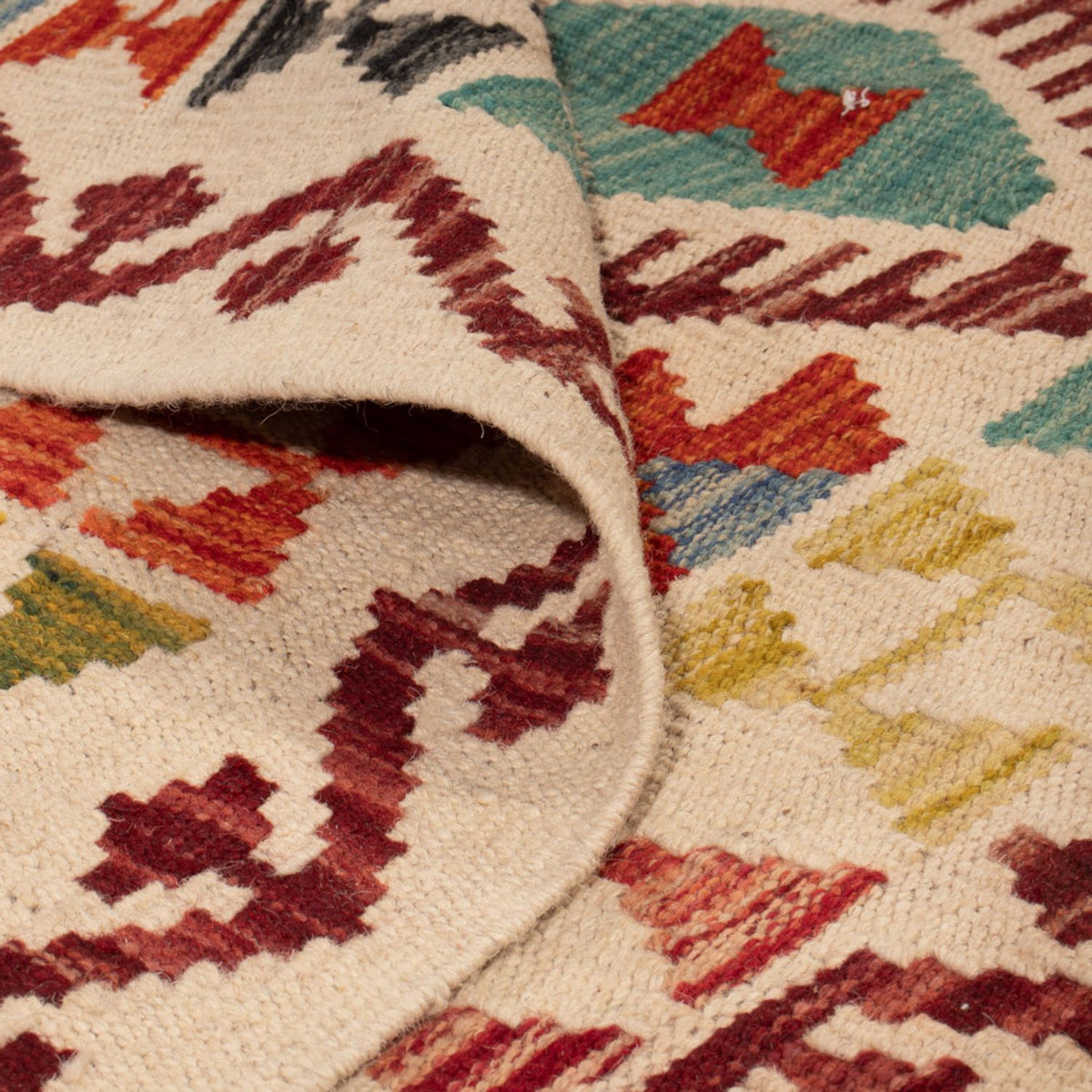 Dywan Kelim - Splash kwadratowy  - 154 x 143 cm - wielokolorowy