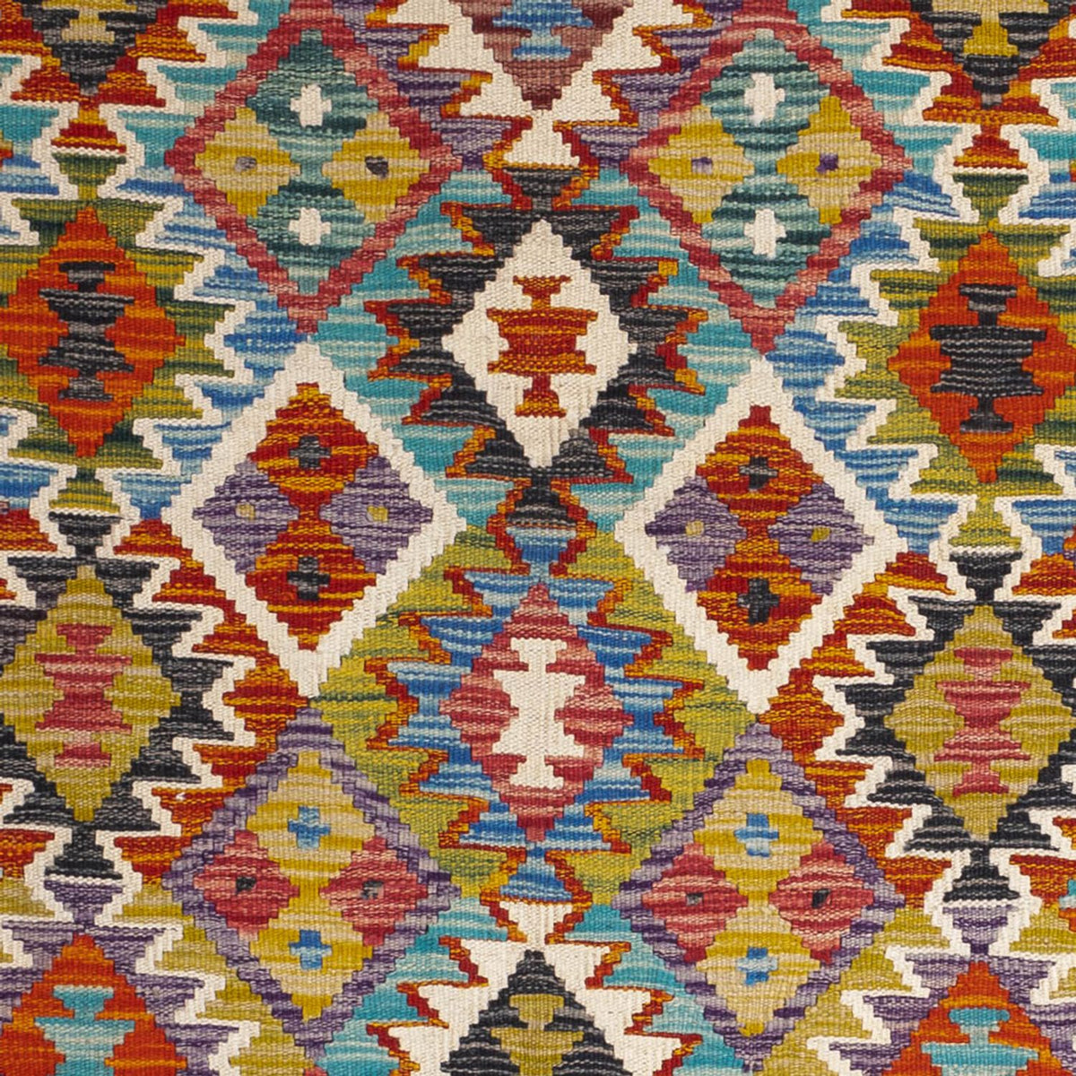 Dywan Kelim - Splash kwadratowy  - 154 x 154 cm - wielokolorowy