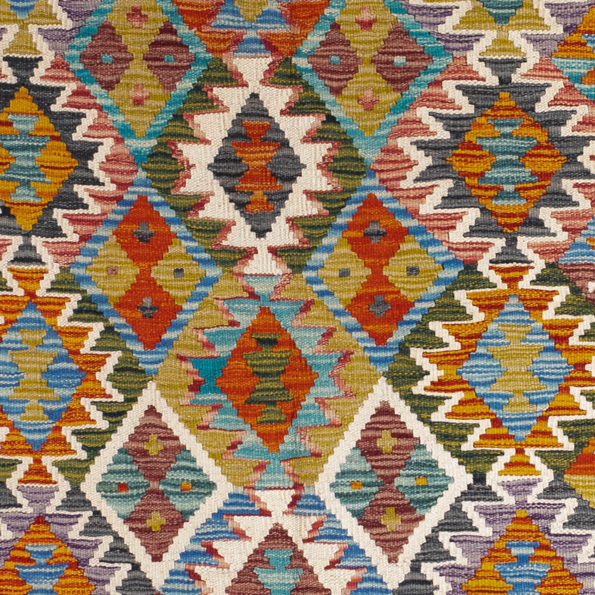 Dywan Kelim - Splash kwadratowy  - 154 x 152 cm - wielokolorowy