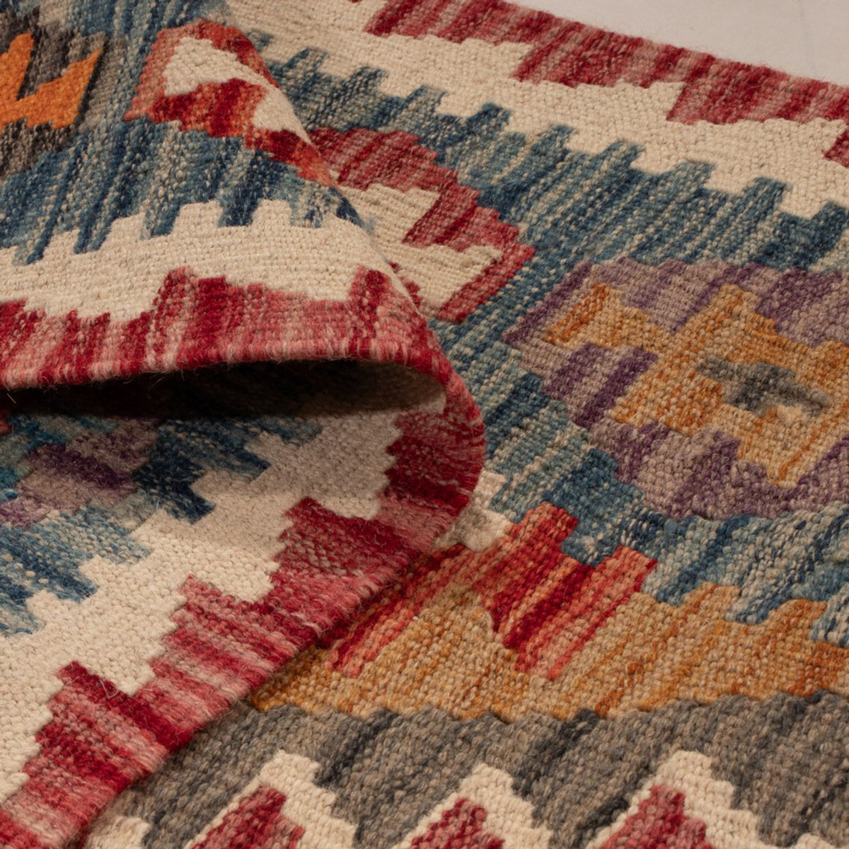 Biegacz Dywan Kelim - Splash - 243 x 79 cm - wielokolorowy