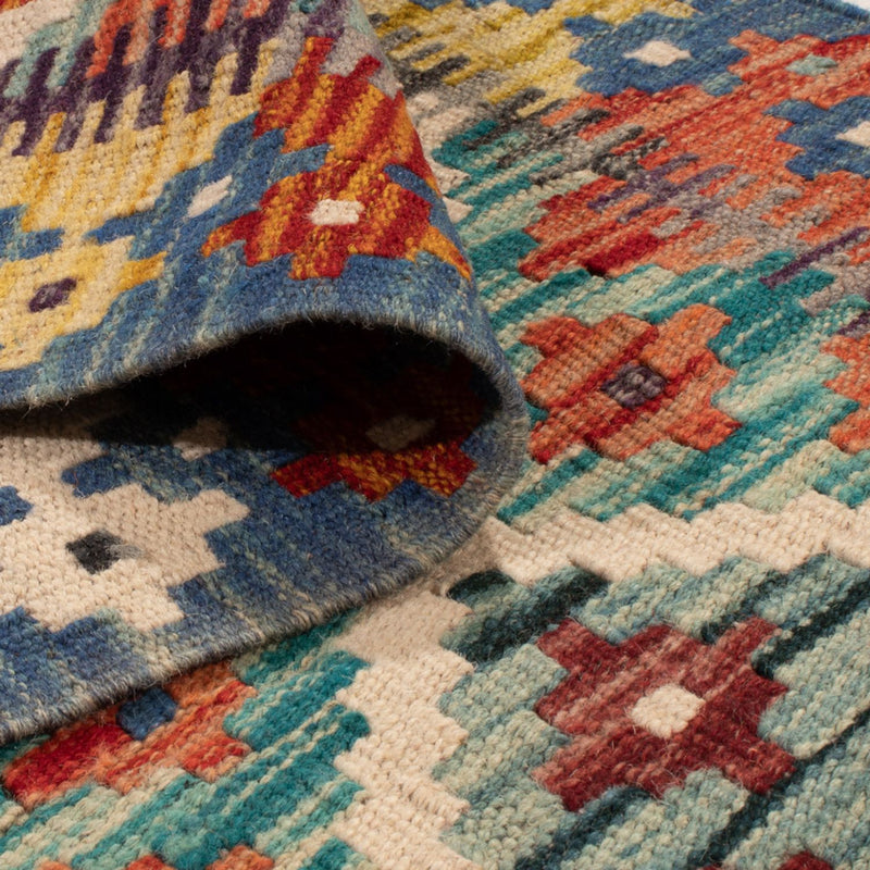 Biegacz Dywan Kelim - Splash - 239 x 79 cm - wielokolorowy