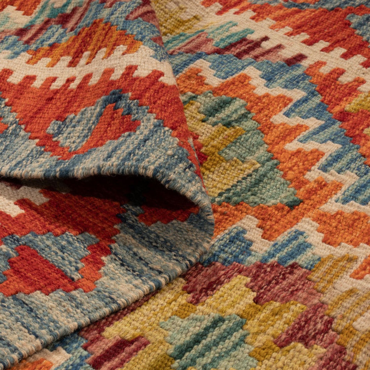 Biegacz Dywan Kelim - Splash - 201 x 84 cm - wielokolorowy