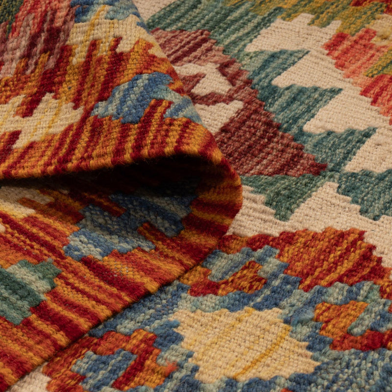 Biegacz Dywan Kelim - Splash - 202 x 86 cm - wielokolorowy