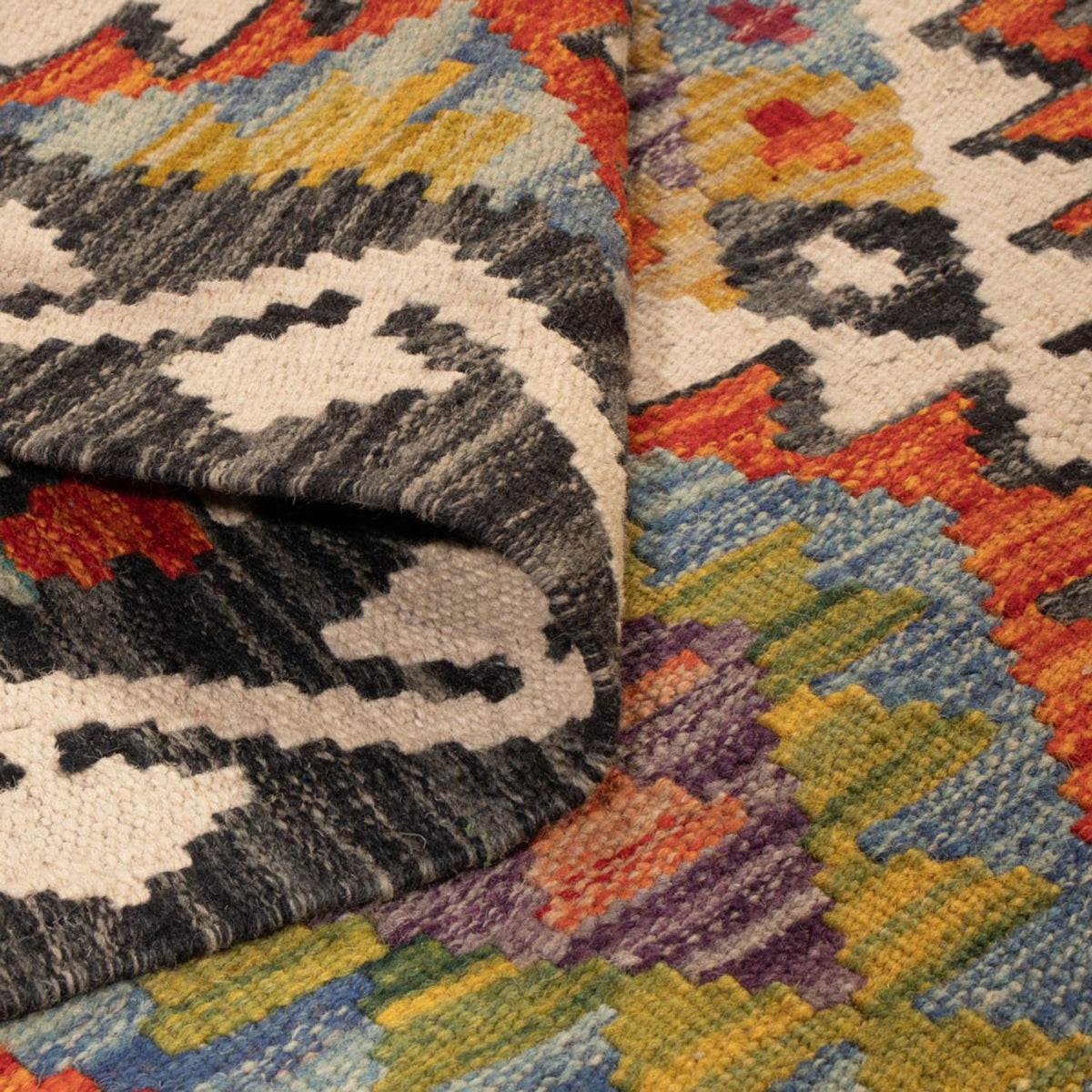 Biegacz Dywan Kelim - Splash - 193 x 80 cm - wielokolorowy