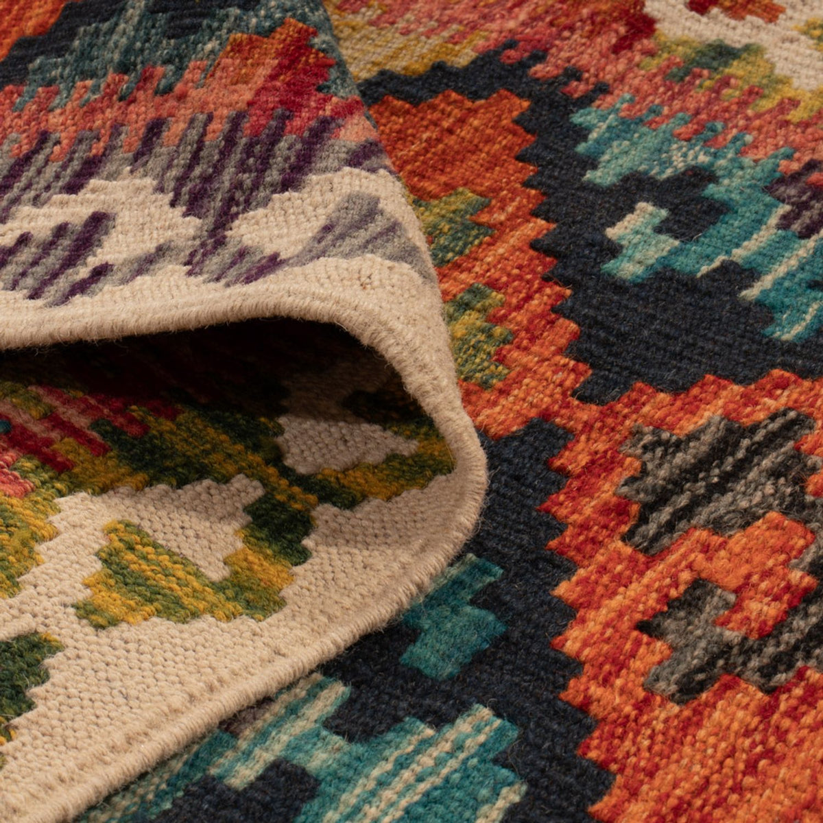 Biegacz Dywan Kelim - Splash - 199 x 76 cm - wielokolorowy