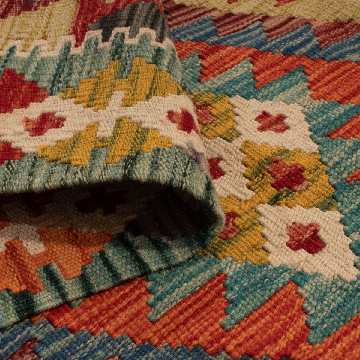 Dywan Kelim - Splash - 123 x 79 cm - wielokolorowy