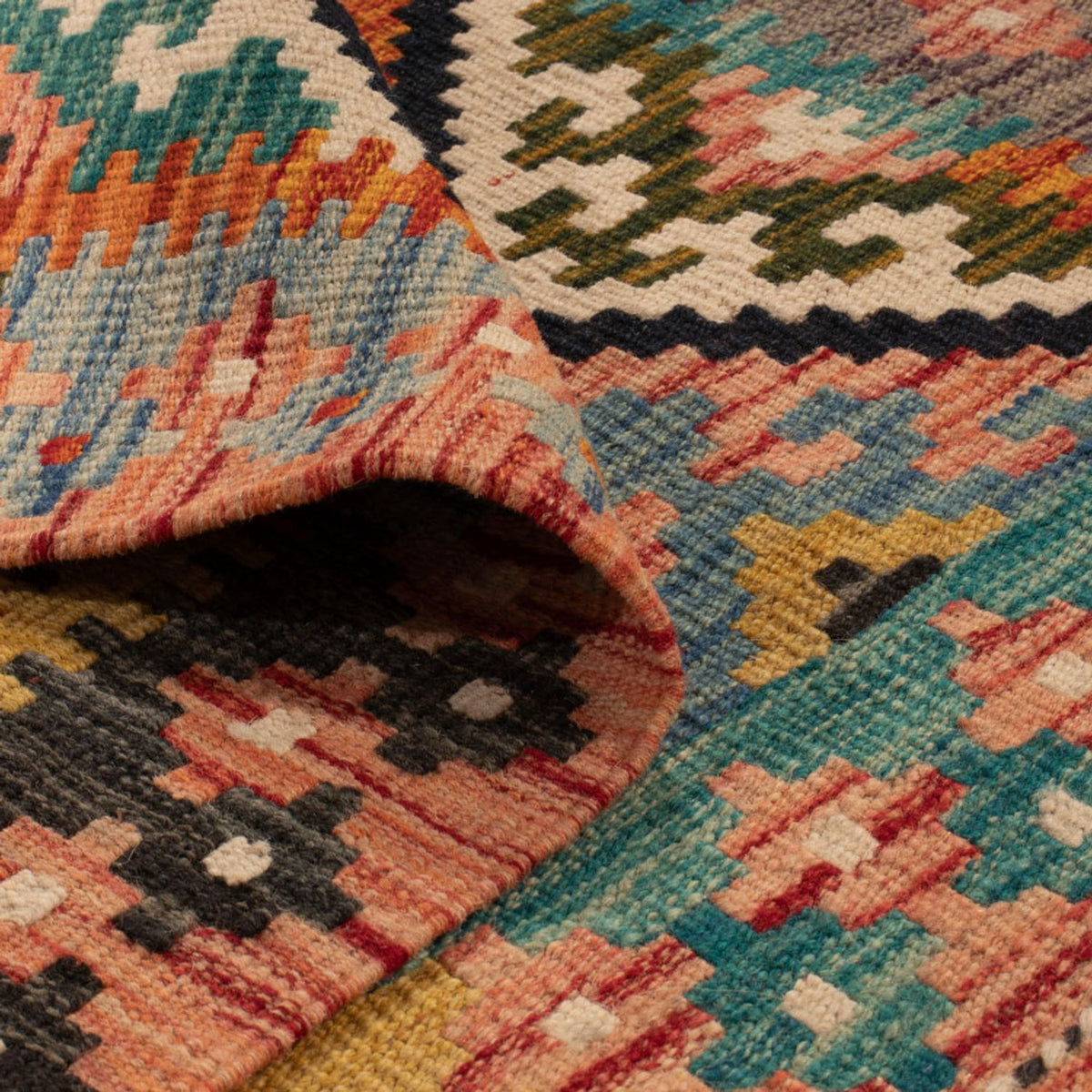 Dywan Kelim - Splash - 119 x 83 cm - wielokolorowy