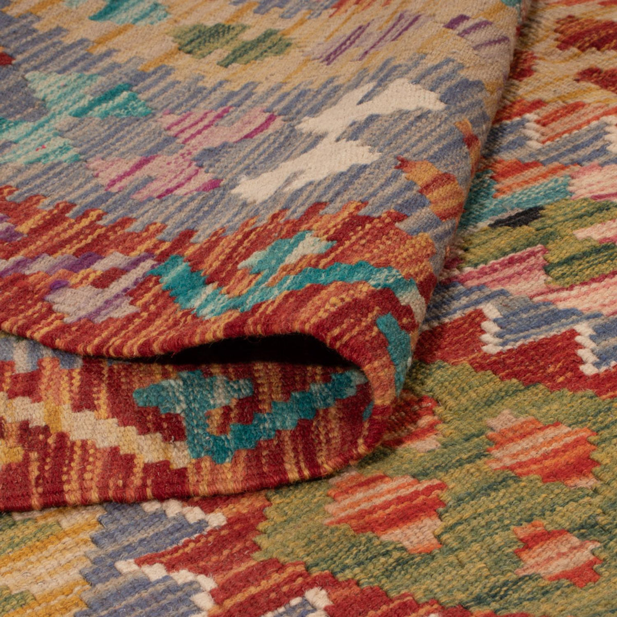 Dywan Kelim - Splash - 204 x 148 cm - wielokolorowy