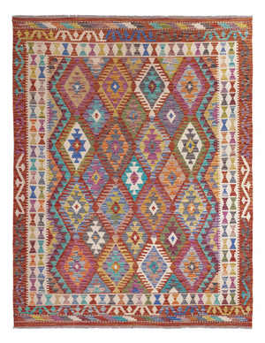 Dywan Kelim - Splash - 198 x 156 cm - wielokolorowy