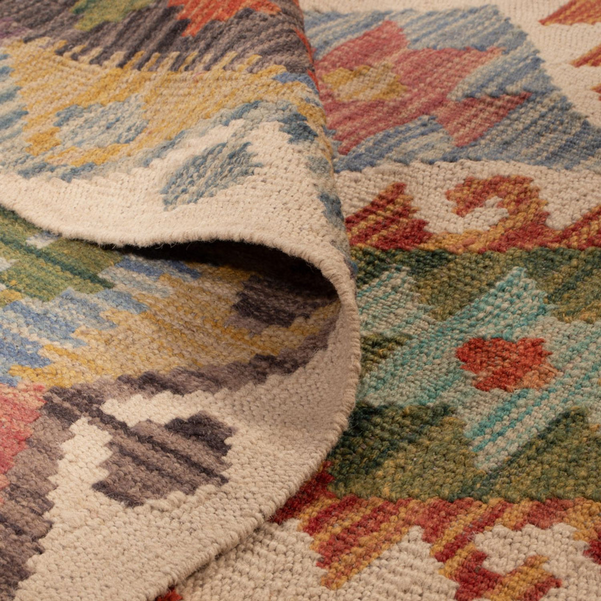 Dywan Kelim - Splash - 201 x 153 cm - wielokolorowy